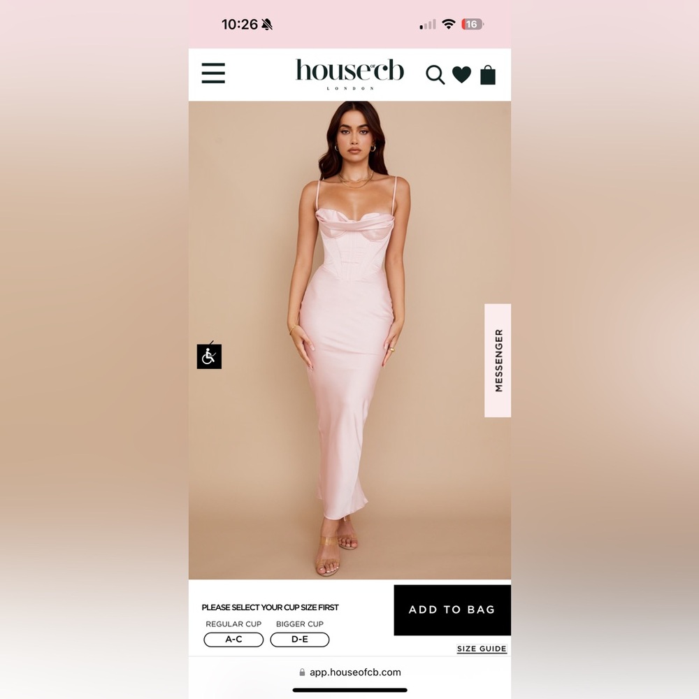 House of CB light pink dress